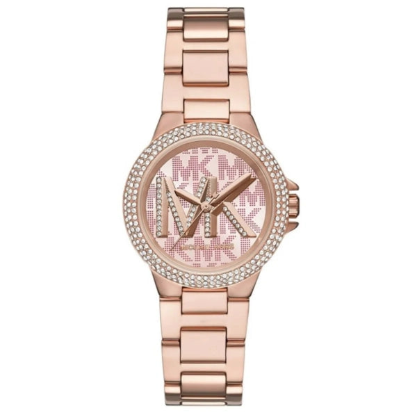 Michael Kors CamilleDamklocka, trevisarklocka i roséguldfärgat rostfritt stål (MK7197) :