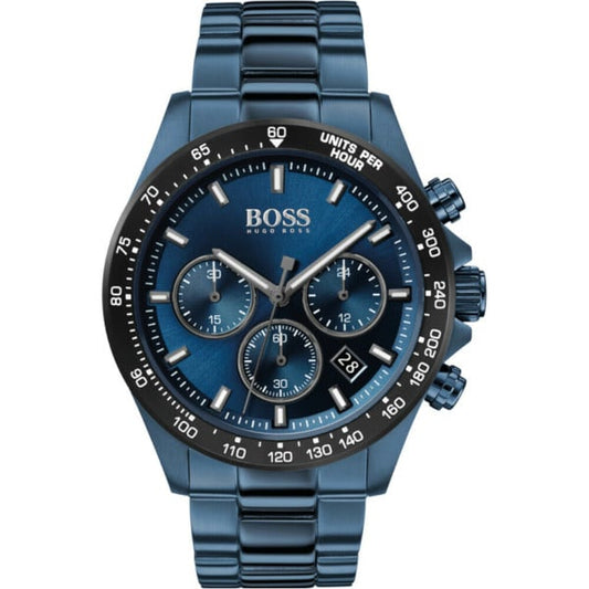 Hugo Boss Hero Sport herrklocka (1513758), kvartsur, kronograf, datumvisning, vattentålig 50 m, rostfritt stålarmband
