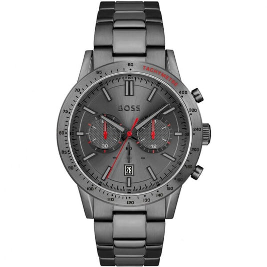 Hugo Boss herrklocka (1513924), kvarts urverk, datumvisning, kronograf, vattentålig 50 m, stålarmband