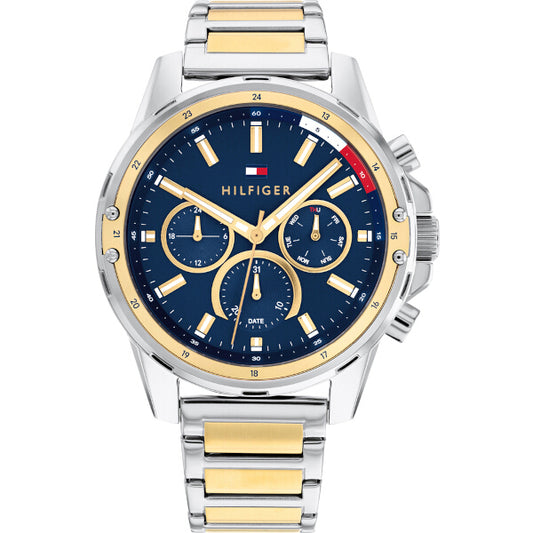Tommy Hilfiger Mason Herrklocka (1791937), datumvisning, vattentålig 50 m, Rostfritt stålarmband