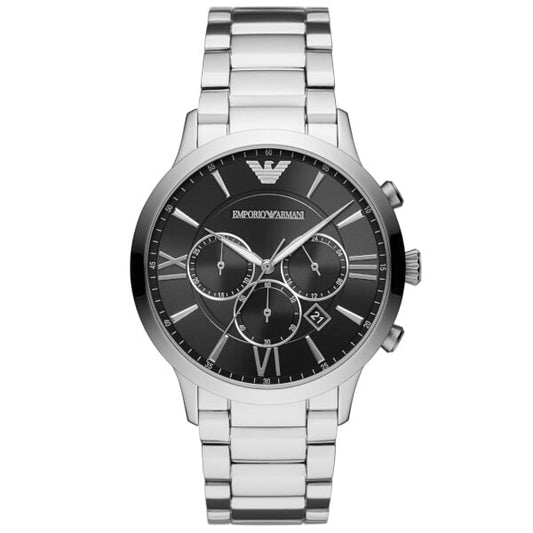 Emporio Armani Herrklocka (AR11208), kvarts, kronograf, datumvisning, vattentålig 50 m, rostfritt stålarmband