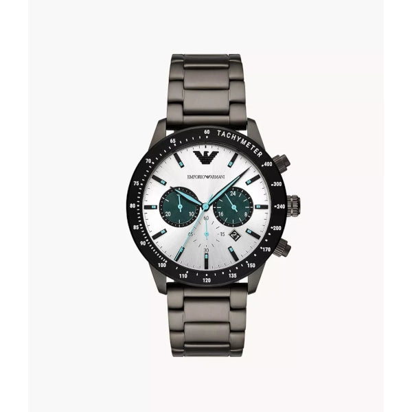 Emporio Armani AR11471 Herrklocka, Rostfritt stålarmband. Kronograf, datumvisning, Vattentålig 50 m