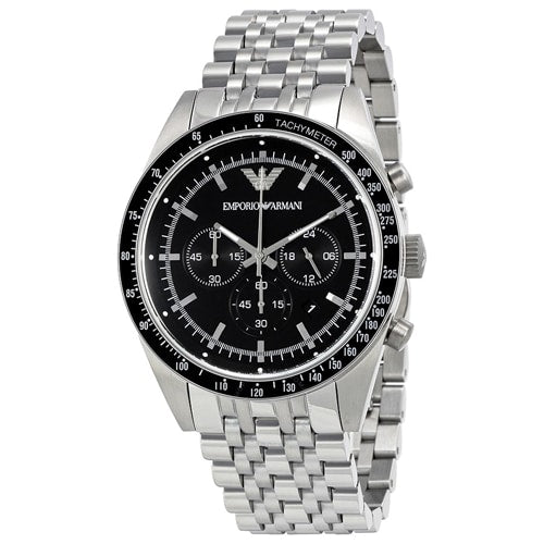 Emporio Armani herrklocka (AR5988), Kvartsur, kronograf, datumvisning, vattentålig 50 m, rostfritt stålarmband