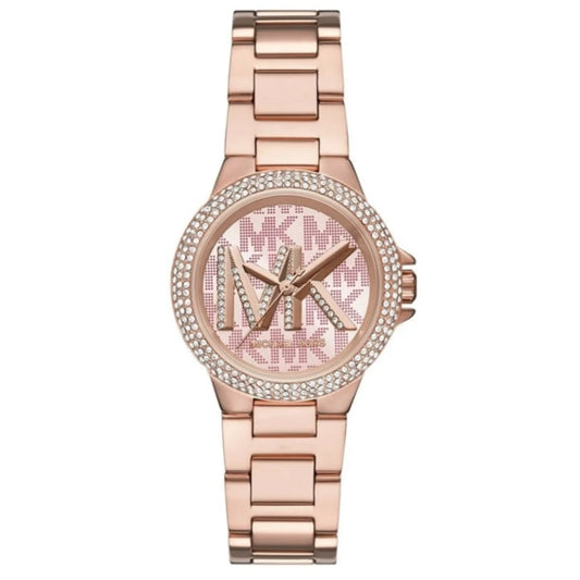 Michael Kors CamilleDamklocka, trevisarklocka i roséguldfärgat rostfritt stål (MK7197) :