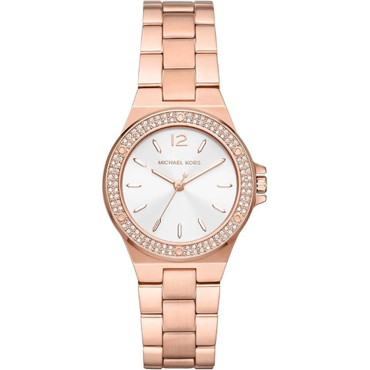 Michael Kors damklocka MK7279, multifunktionell, vattentålig 50 m, armband i roseguld och rostfritt stål